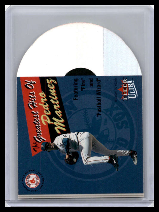 Pedro Martinez diving pose on 2001 Ultra Red Sox Baseball Card NM-MT