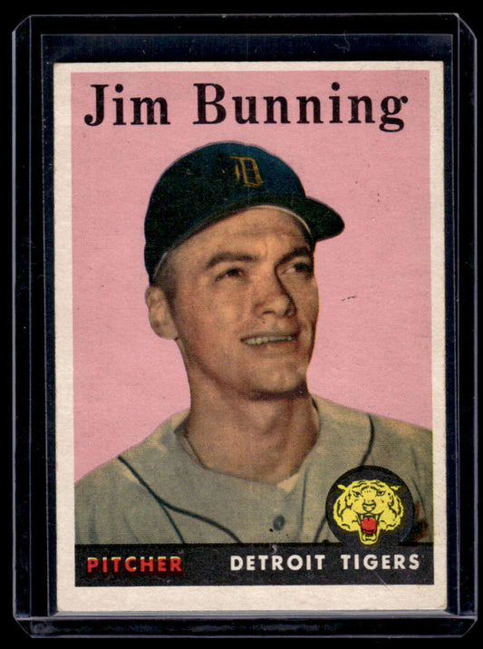 1958 Topps #115 Jim Bunning EX Detroit Tigers Baseball Card Image 1