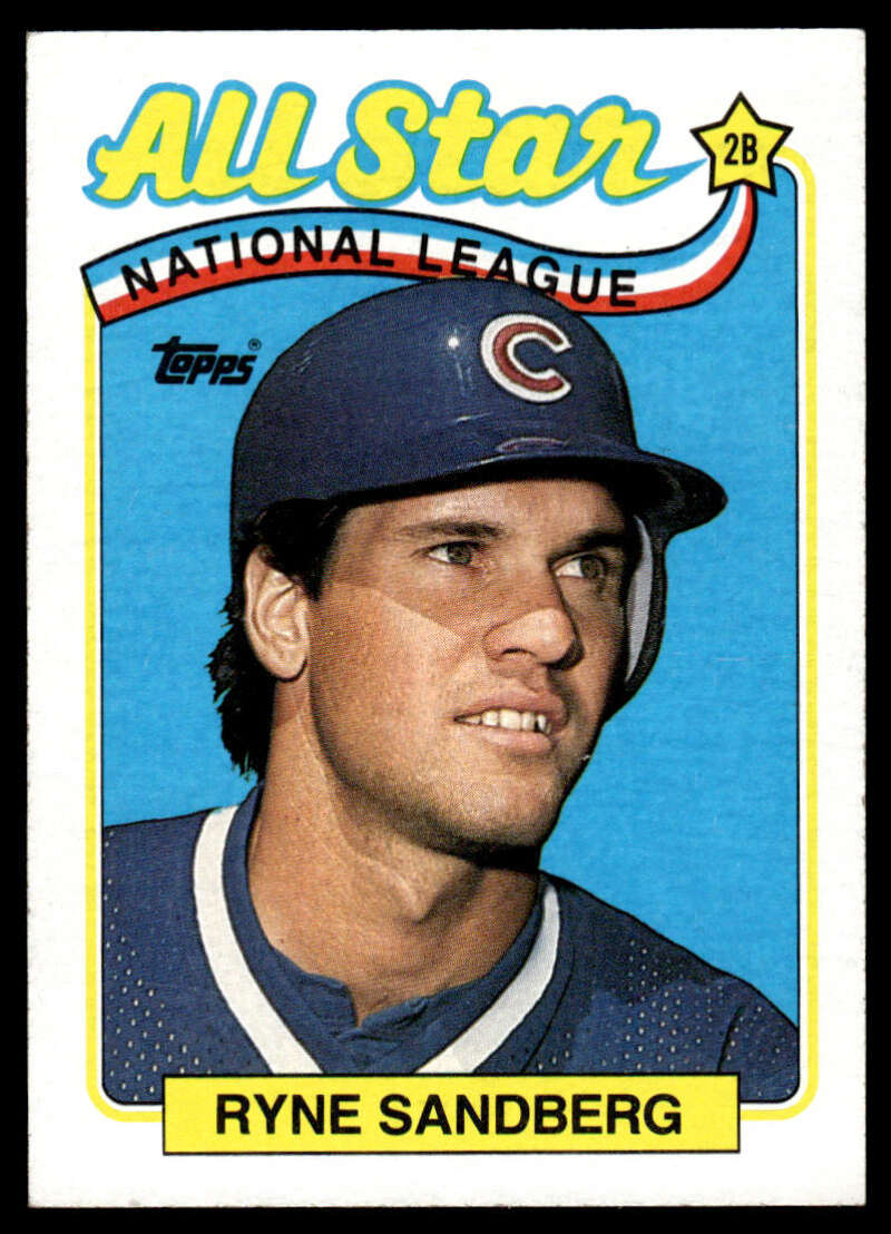 1989 Topps #387 Ryne Sandberg Chicago Cubs baseball card in excellent condition