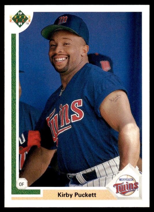 Kirby Puckett 1991 Upper Deck #544 Baseball Card Minnesota Twins Navy Uniform