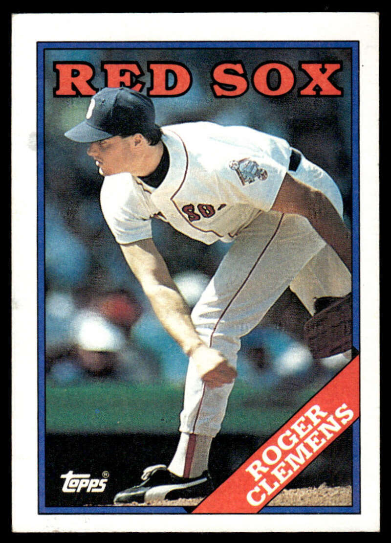 1988 Topps #70 Roger Clemens EX/NM Boston Red Sox Baseball Card Image 1