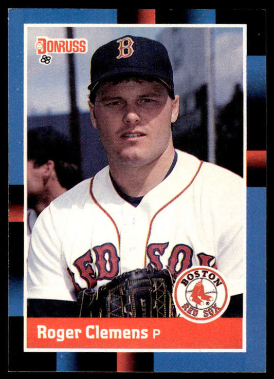 1988 Donruss #51 Roger Clemens Boston Red Sox baseball card in white home jersey