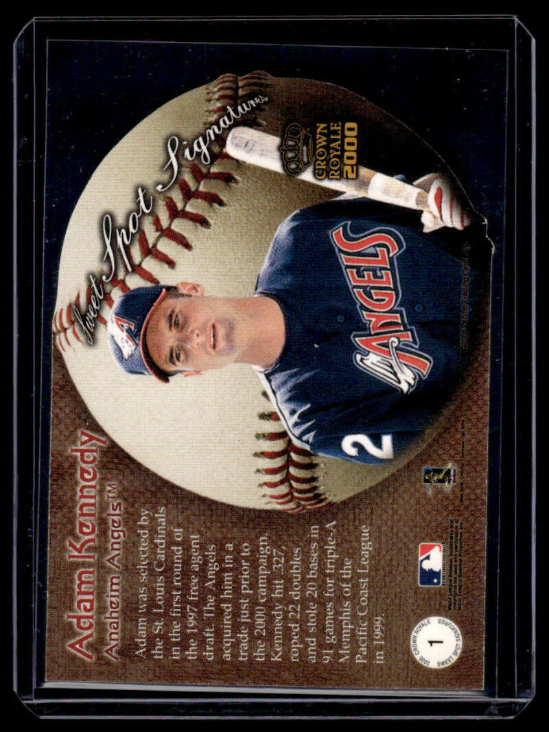 Baseball card of Adam Kennedy in navy blue Anaheim Angels uniform, number 2