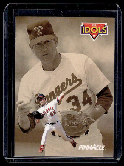 Baseball card featuring Nolan Ryan and Jim Abbott with vintage sepia overlay