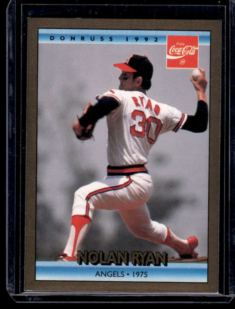 Nolan Ryan California Angels pitcher baseball card from the 1992 Donruss set