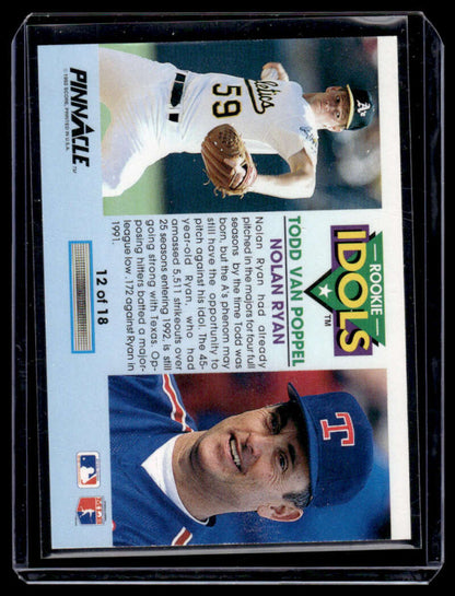 Baseball trading card featuring Nolan Ryan and Todd Van Poppel in team uniforms