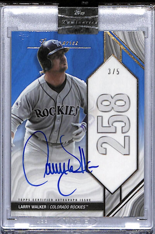 2022 Topps Luminaries #HRK-LW Larry Walker NM-MT Auto 3/5 Colorado Rockies Baseball Card  Image 1