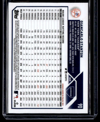 Back of 2023 Topps Chrome Refractor Pink Chris Sale Baseball Card showcasing statistics