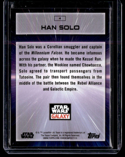 2022 Topps Chrome Star Wars Galaxy #4 Han Solo  NonSport  Image 2