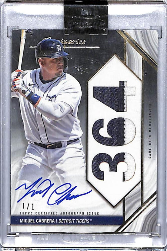 2022 Topps Luminaries #HRKAR-MC Miguel Cabrera NM-MT MEM Auto 1/1 Detroit Tigers Baseball Card  Image 1