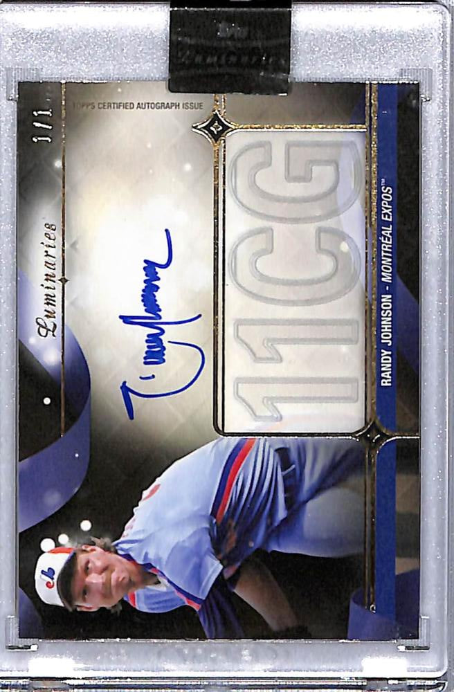 2023 Topps Luminaries #MOMRJ2 Randy Johnson NM-MT Auto 1/1 Montreal Expos Baseball Card  Image 1