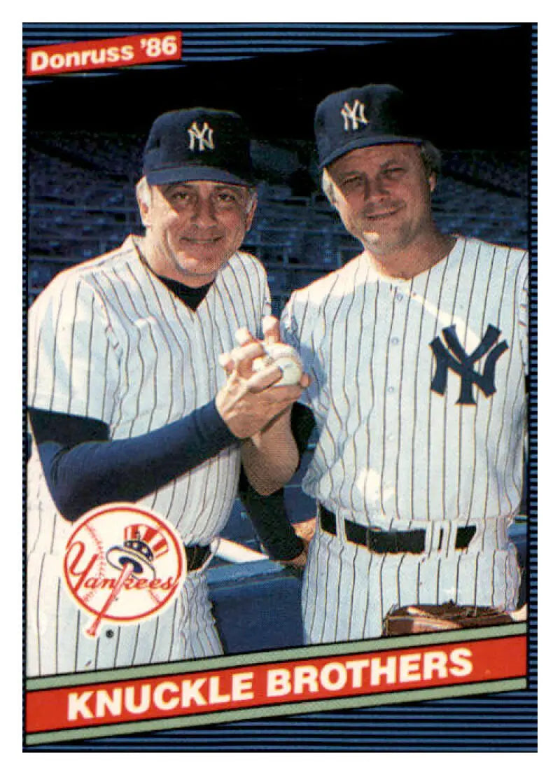 1986 Donruss #645 Joe Niekro/Phil Niekro The Knuckle Brothers NM-MT