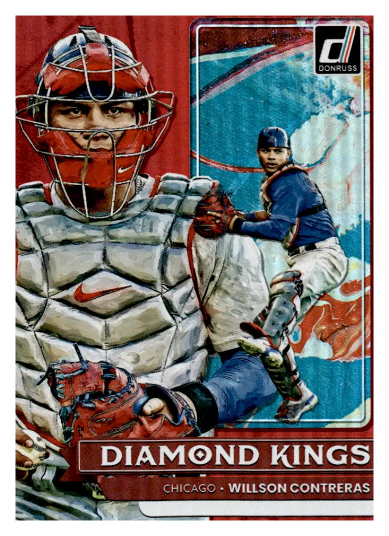 2022 Donruss Holo Red #24 Willson Contreras Diamond Kings NM-MT