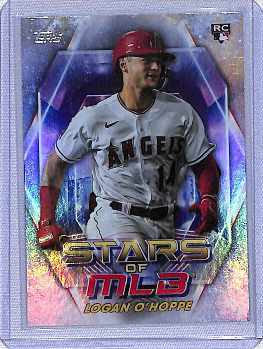 Logan O’Hoppe Rookie Card with Holographic Effect from Topps Update Stars of MLB