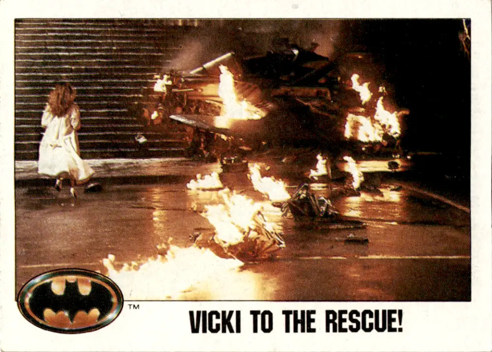 1989 Topps Batman #110 Vicki to the Rescue! NM Near Mint