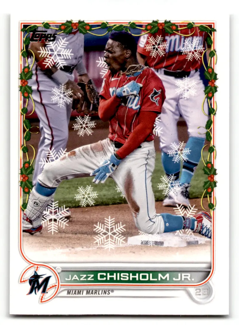 2022 Topps Holiday #HW142 Jazz Chisholm Jr. NM-MT