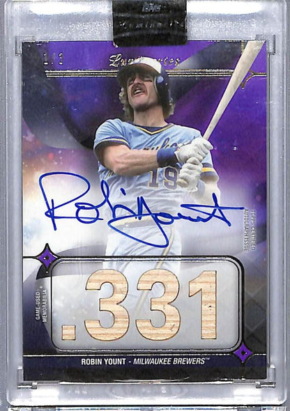 2023 Topps Luminaries #HKARRY Robin Yount NM-MT MEM Auto 1/3 Milwaukee Brewers Baseball Card  Image 1