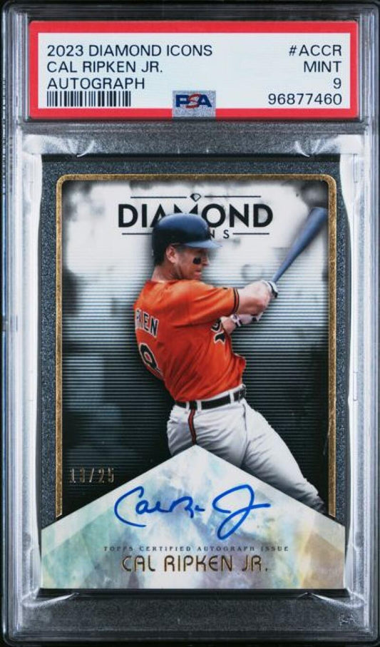 2023 Topps Diamond Icons #ACCR Cal Ripken Jr. PSA 9 MINT Auto 13/25 Baltimore Orioles Baseball Card  Image 1