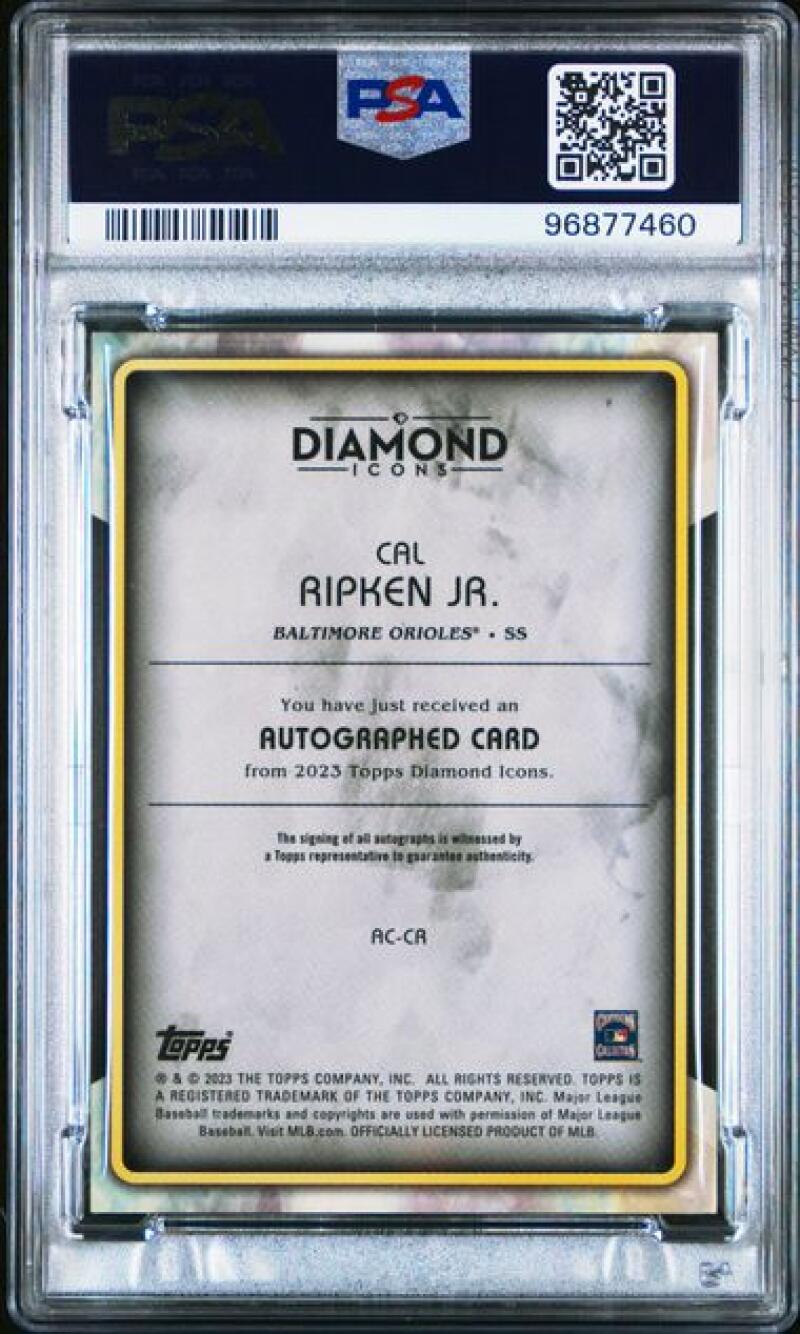 2023 Topps Diamond Icons #ACCR Cal Ripken Jr. PSA 9 MINT Auto 13/25 Baltimore Orioles Baseball Card  Image 2