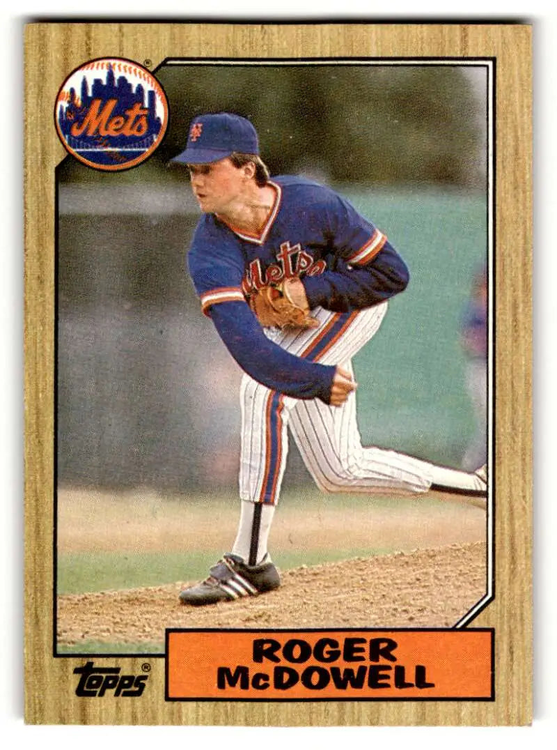 1987 Topps #185 Roger McDowell    New York Mets Baseball Cards EX/NM