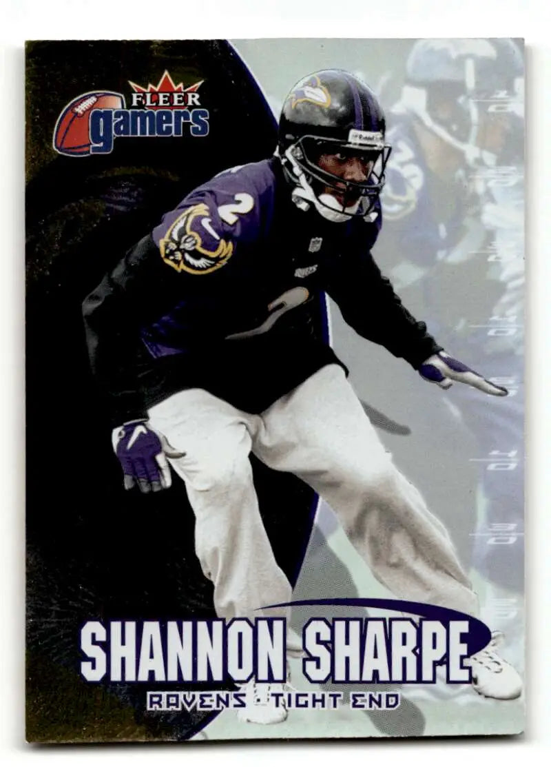 2000 Fleer Gamers #45 Shannon Sharpe    Baltimore Ravens Football Cards EX/NM