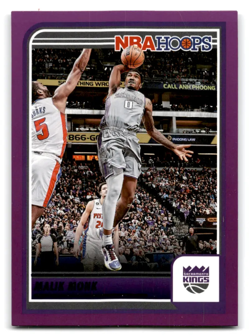 2023-24 Panini Hoops Purple #40 Malik Monk NM Near Mint Sac Kings