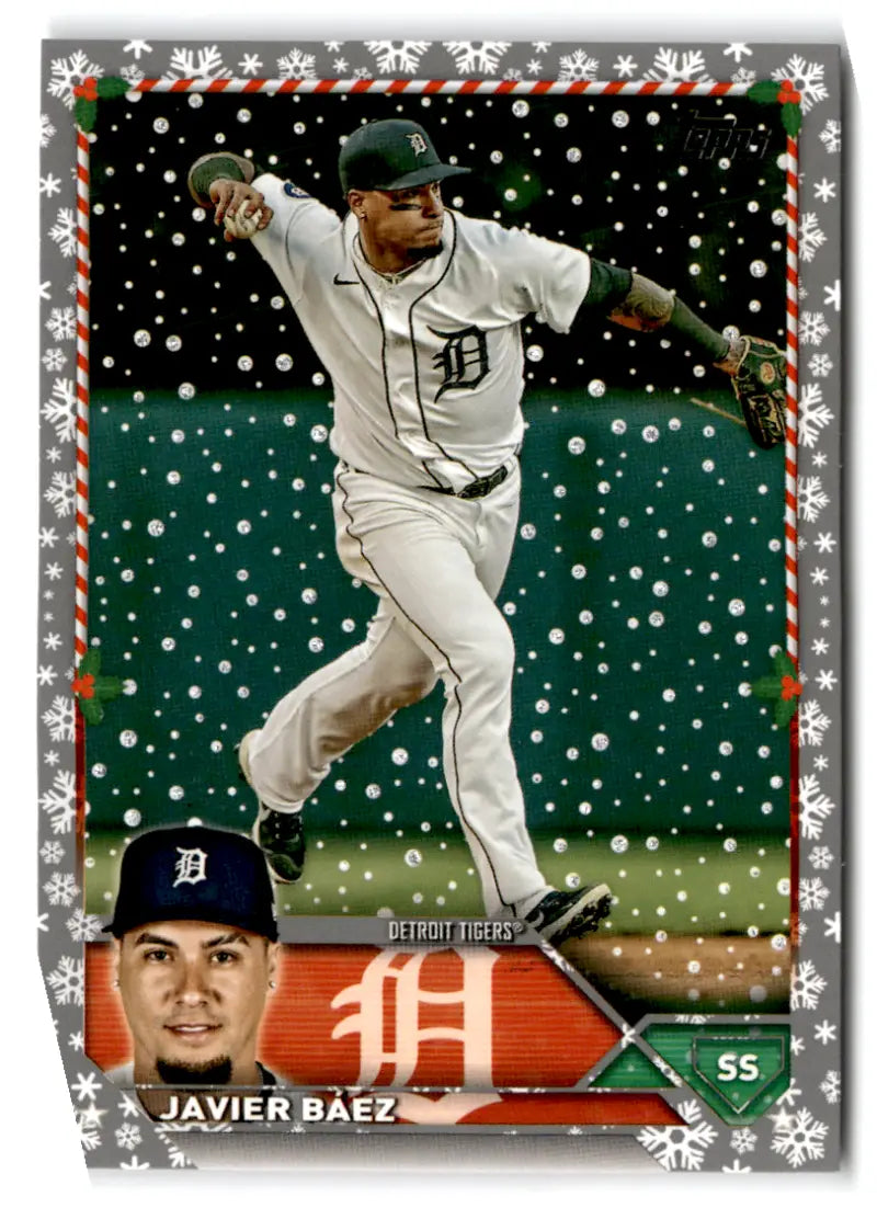 2023 Topps Holiday Metallic #H79 Javier Baez NM Near Mint Tigers