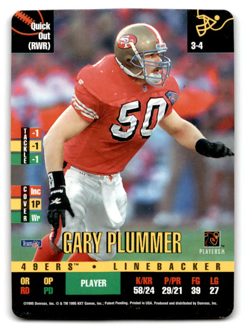 1995 Donruss Red Zone #286 Gary Plummer DP NM Near Mint 49ers