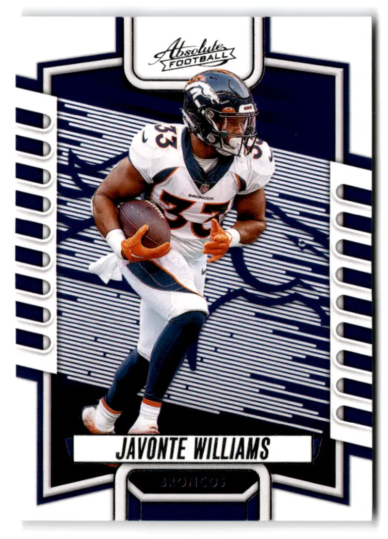 2023 Panini Absolute #54 Javonte Williams NM-MT Broncos