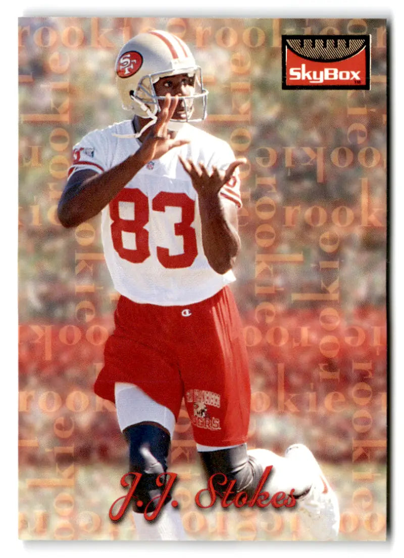 1995 SkyBox Premium #168 J.J. Stokes NM Near Mint RC Rookie 49ers