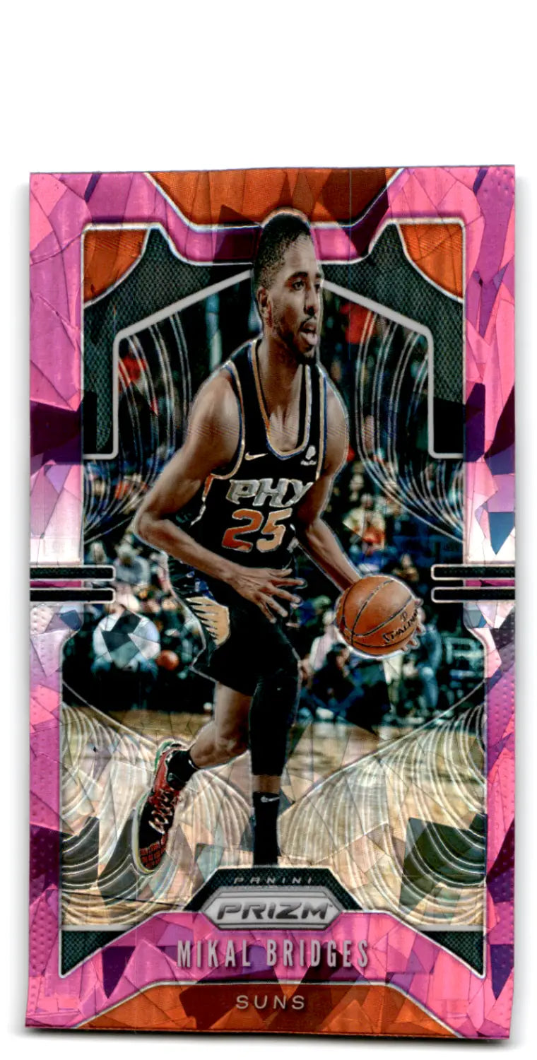 2019-20 Panini Prizm Prizms Pink Ice #99 Mikal Bridges NM Near Mint /Phoenix Suns