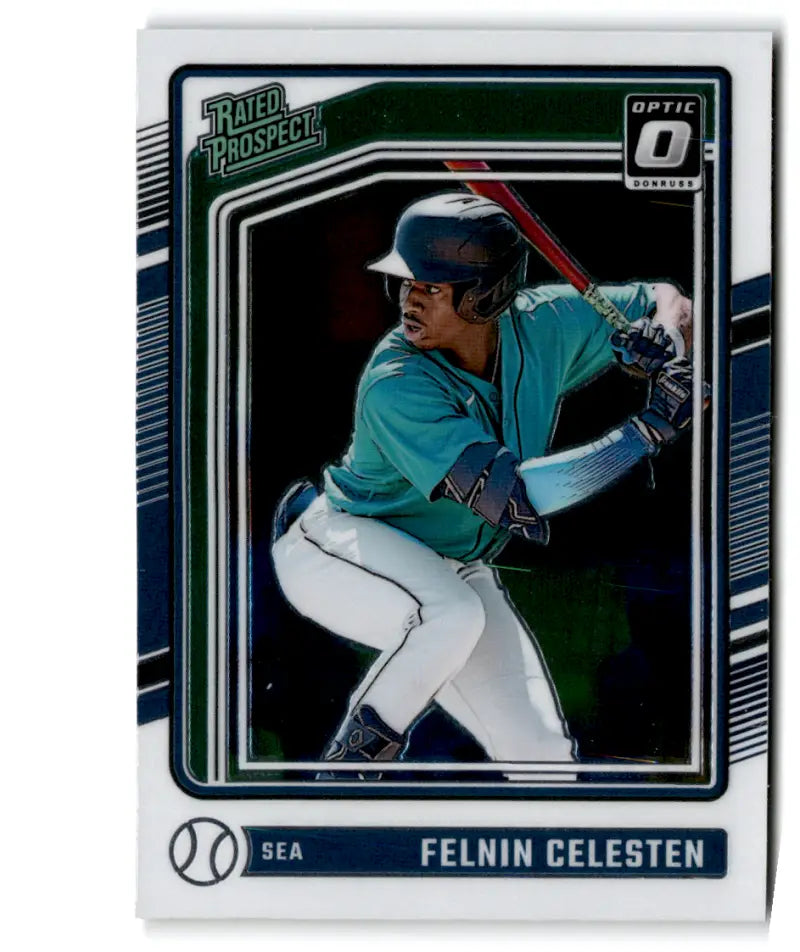 2024 Donruss Optic #168 Felnin Celesten Rated Prospect NM-MT RC Rookie Mariners