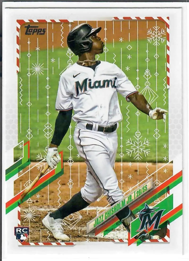 2021 Topps Holiday Mega Box Metallic #HW182 Jazz Chisholm Jr. NM-MT RC Rookie Marlins