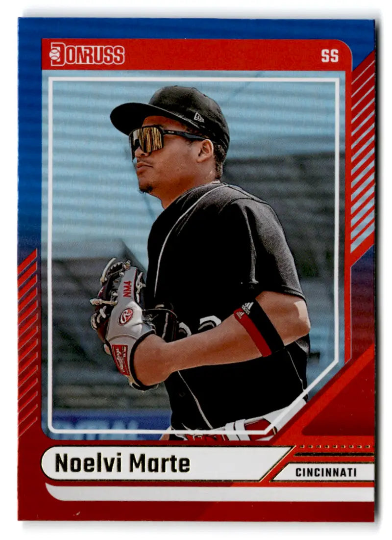 2024 Donruss Red and Blue #28 Noelvi Marte NM Near Mint Reds