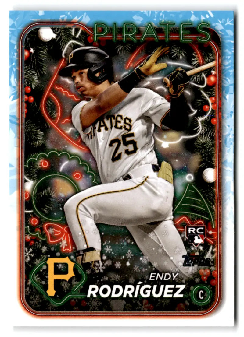 2024 Topps Holiday #H9 Endy Rodriguez NM-MT RC Rookie Pirates