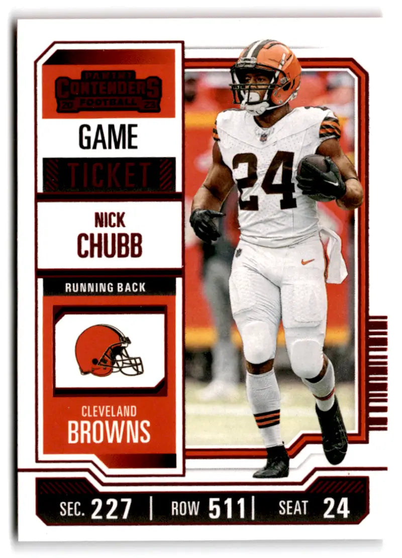 2023 Panini Contenders Game Ticket Red #26 Nick Chubb NM-MT Browns