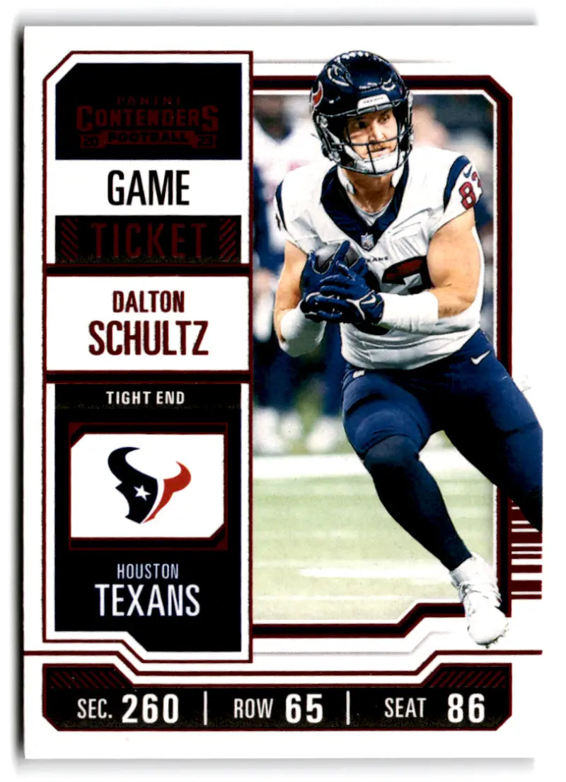 2023 Panini Contenders Game Ticket Red #41 Dalton Schultz NM-MT Texans