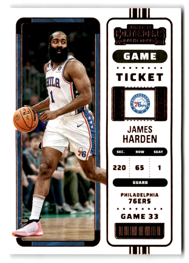 2022 Panini Contenders Game Ticket Bronze #8 James Harden NM-MT 76ers