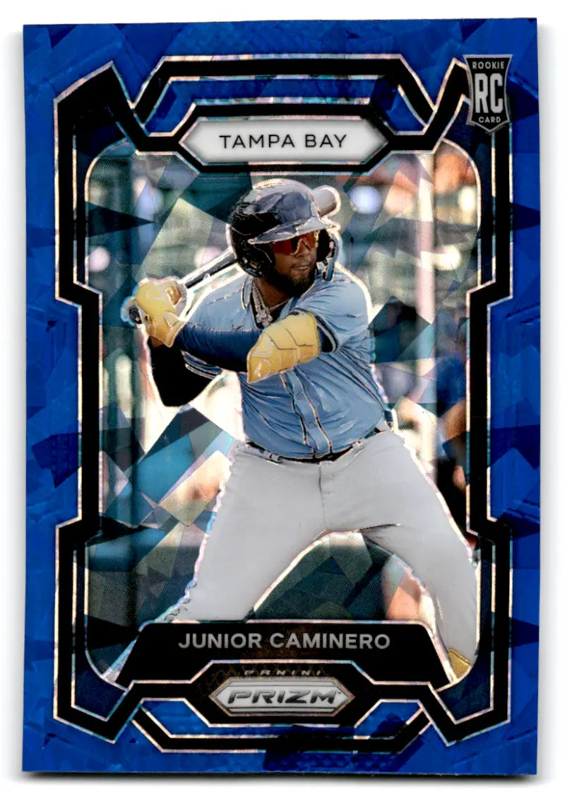 2024 Panini Prizm Prizms Blue Ice #291 Junior Caminero NM-MT Rays