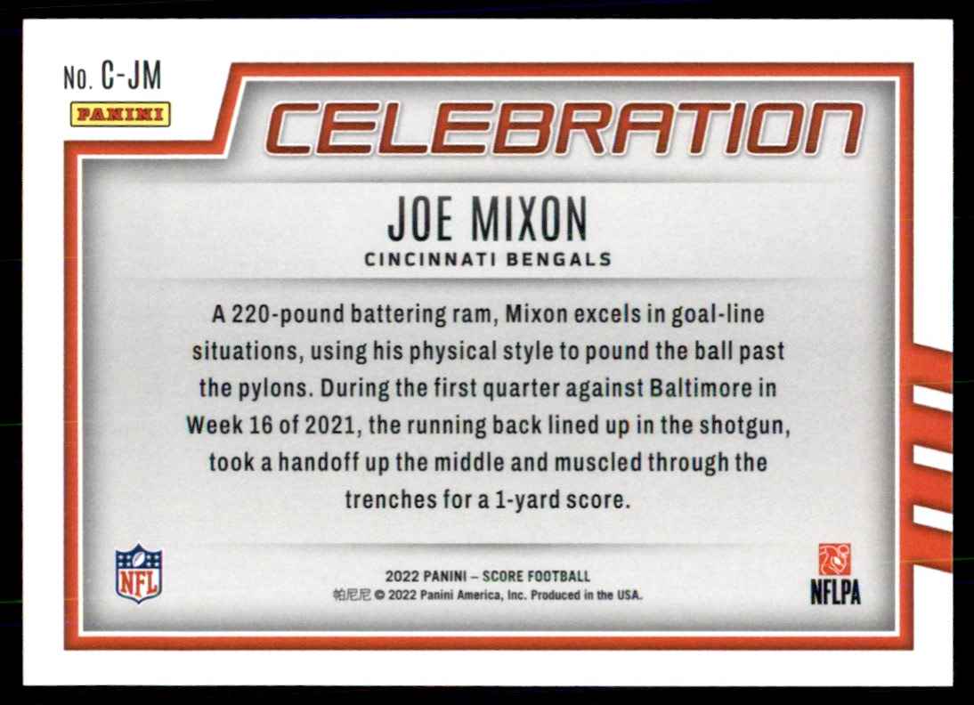 2022 Score Celebration Joe Mixon Cincinnati Bengals #C-JM