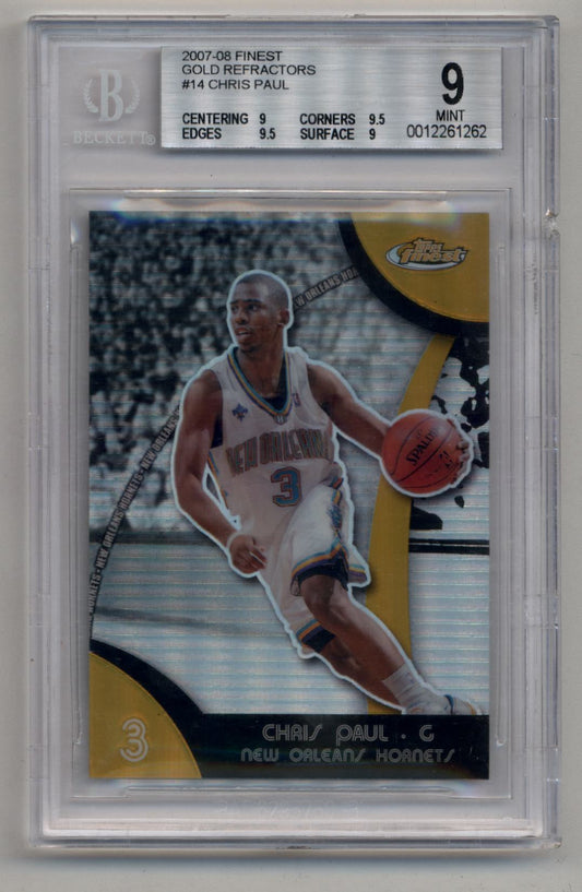 Graded Chris Paul 2007-08 Finest Gold Refractor 02/25 in protective case