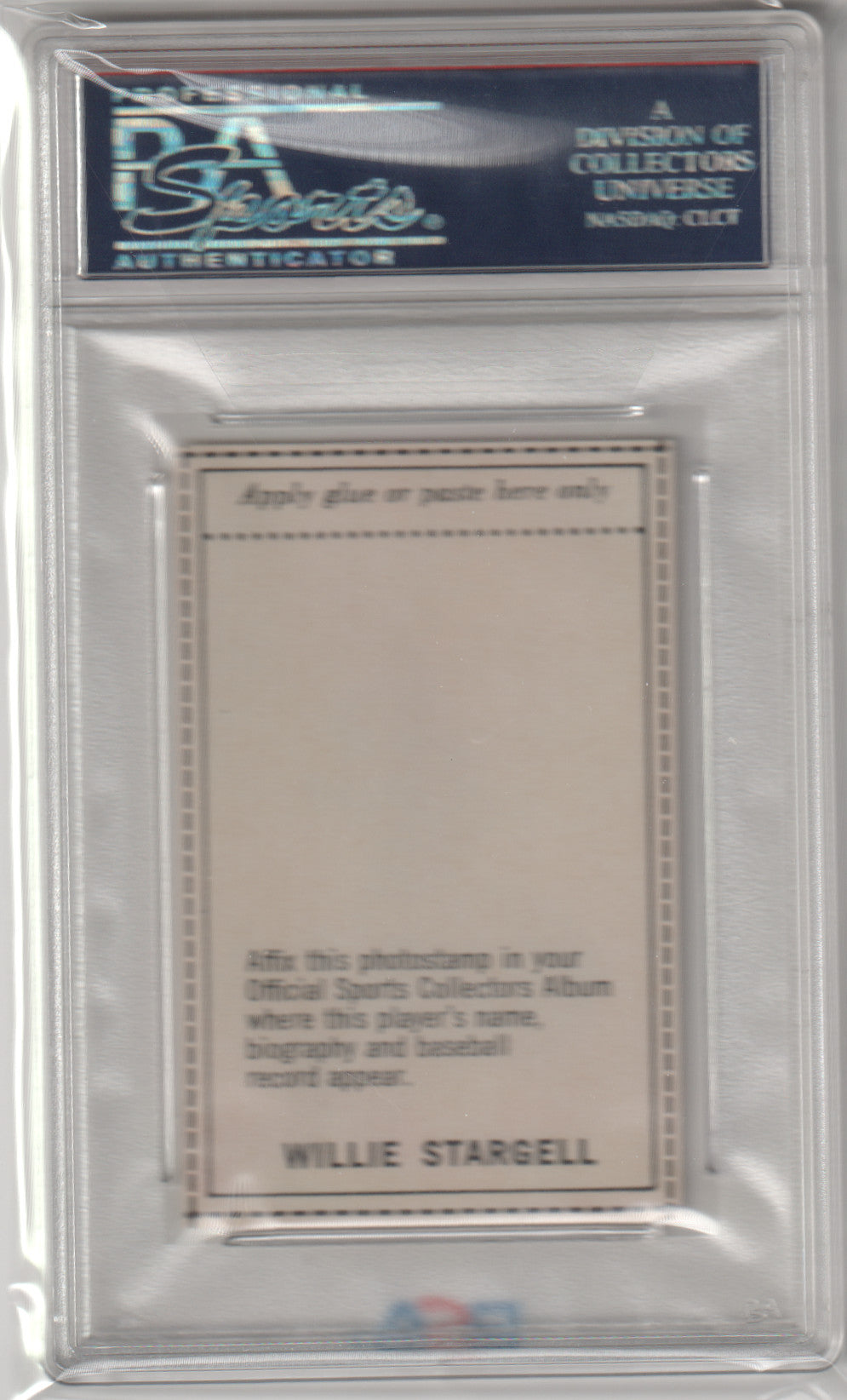 Willie Stargell 1969 MLB Photostamps PSA 10 GEM MINT baseball card in protective holder