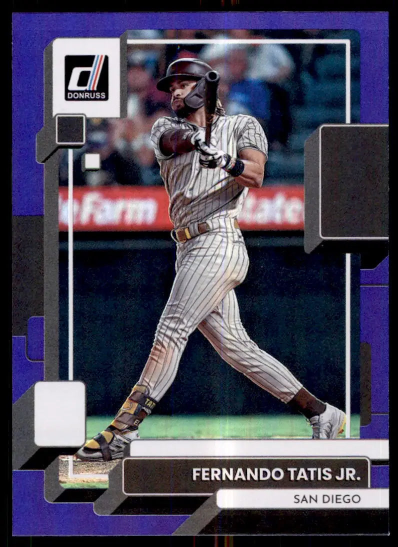 2022 Donruss Fernando Tatis Jr. Purple Parallel San Diego Padres #82