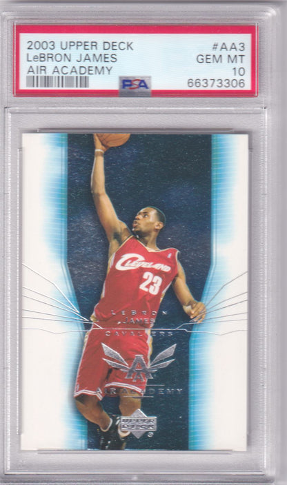 LeBRON JAMES 2003-04 Upper Deck Rookie RC Air Academy PSA 10 GEM MINT - LAKERS