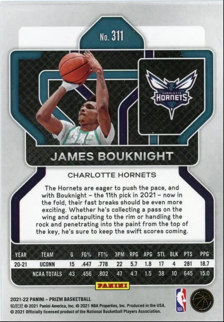 2021-22 Panini Prizm James Bouknight Rookie Charlotte Hornets #311