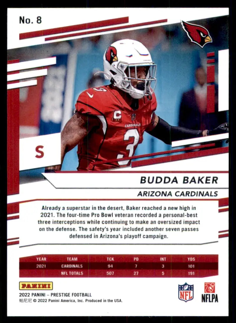 2022 Panini Prestige Budda Baker Arizona Cardinals #8