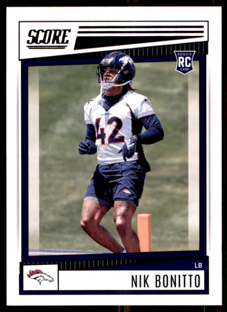 2022 Score Nik Bonitto Rookie Denver Broncos #317