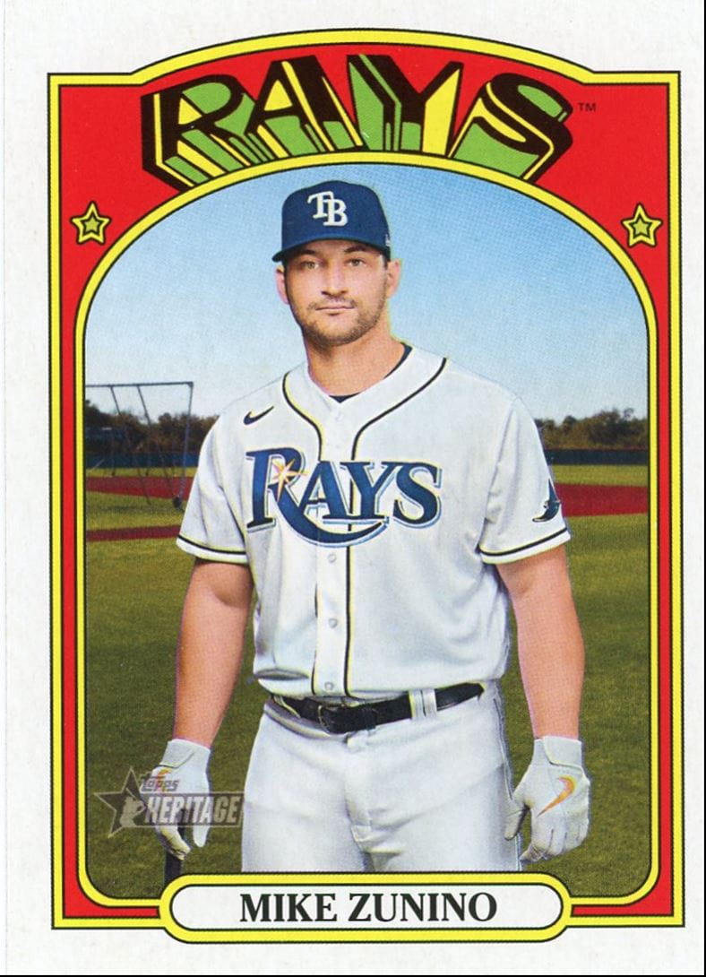 2021 Topps Heritage High Number Mike Zunino Tampa Bay Rays #667