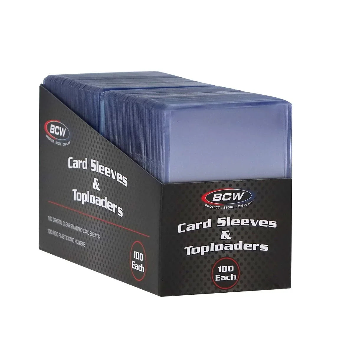 BCW 100 Count Card Sleeve and Toploader Combo Pack for optimal trading card protection