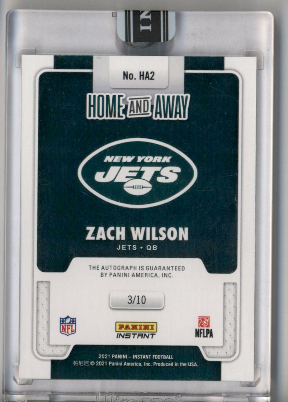 Zach Wilson 2021 Panini Instant Zach Wilson Home and Away 3/10